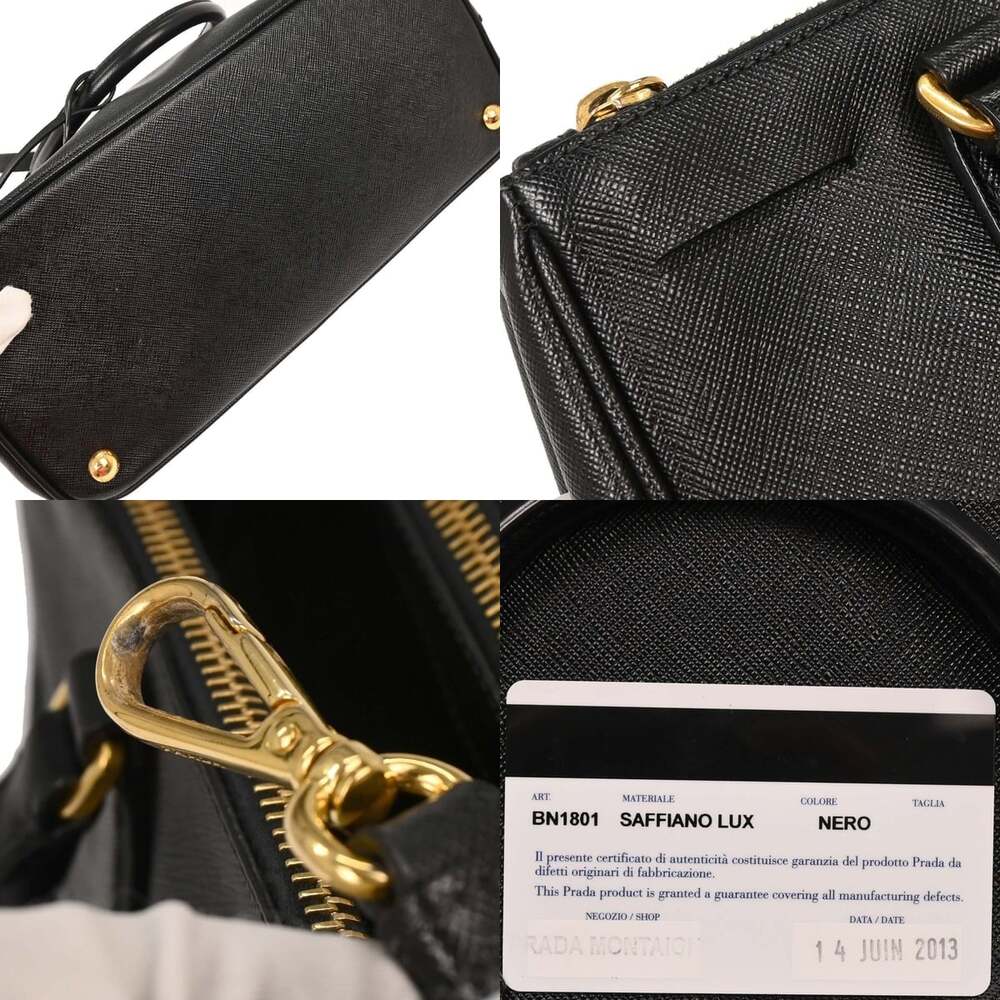 Prada Saffiano Leather Galleria Double Zip Tote Black - Picture 4 of 4